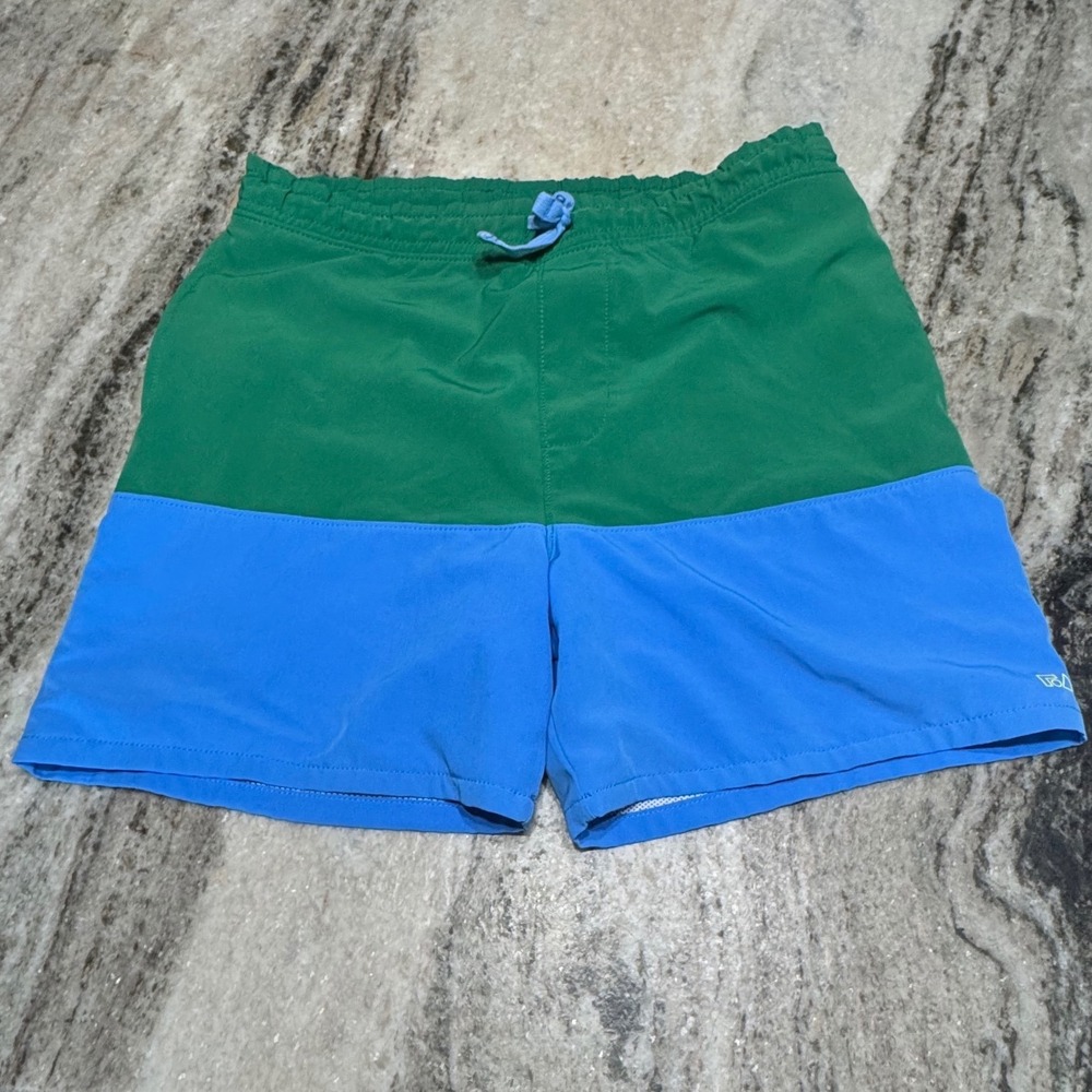 Free Assembly Swim Trunks Kids Size L 10/12 Colorblock Green‎ Blue Beach Sporty